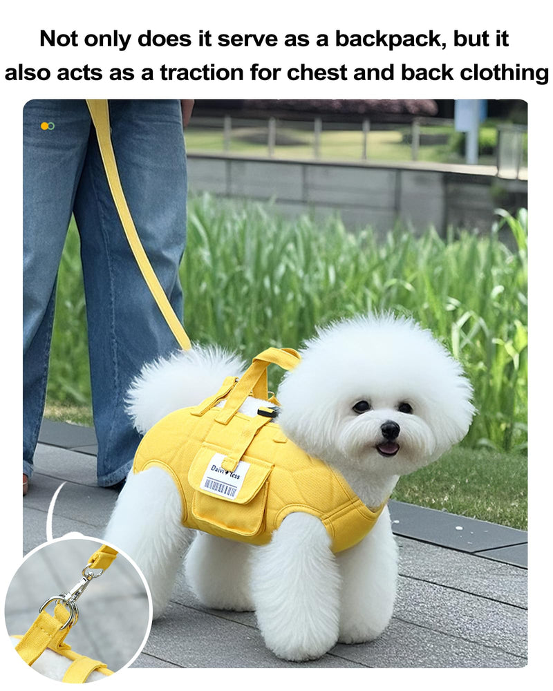 Dog Carry Sling, Full Body Sling with Handle, Hands Free Shoulder Carrier for Senior Dogs Joint Injuries, Joint Injuries, Up and Down Stairs (Yellow,M, 8.8~14.3 lbs) Yellow-M - PawsPlanet Australia