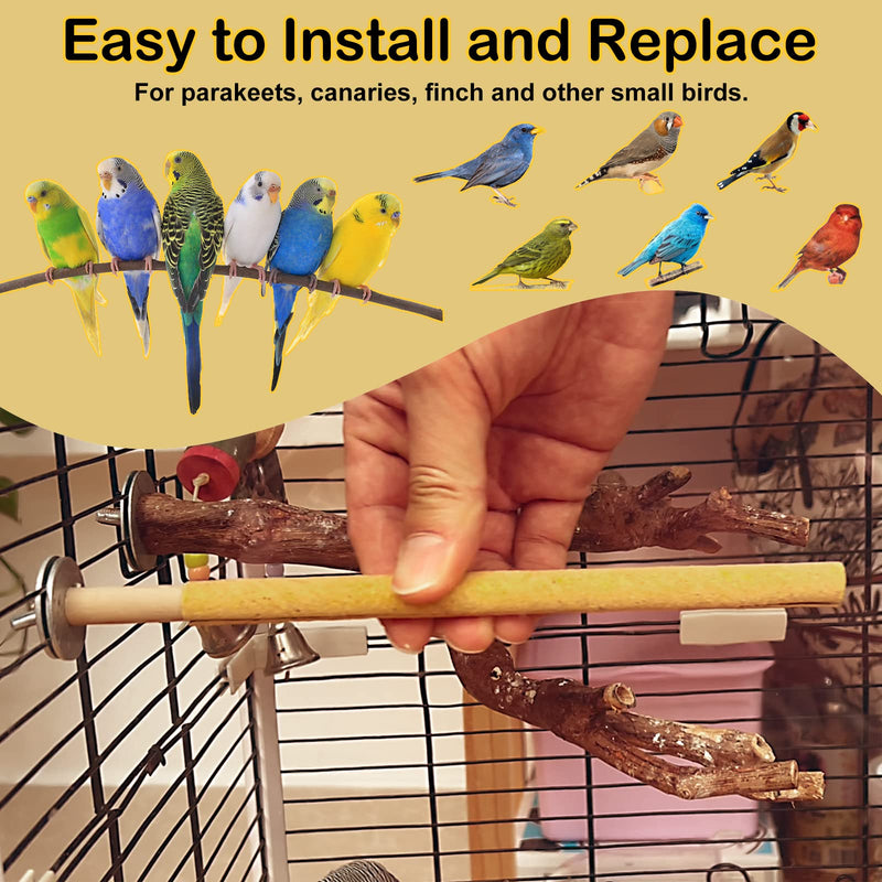 S&X Bird Perch Covers, Sand Perch Covers Sandpaper for Budgies, Canaries, Parakeets, Lovebirds and Other Small Birds (36-Pack Small 7.5" x 0.4") Small Perch Covers x36 - PawsPlanet Australia