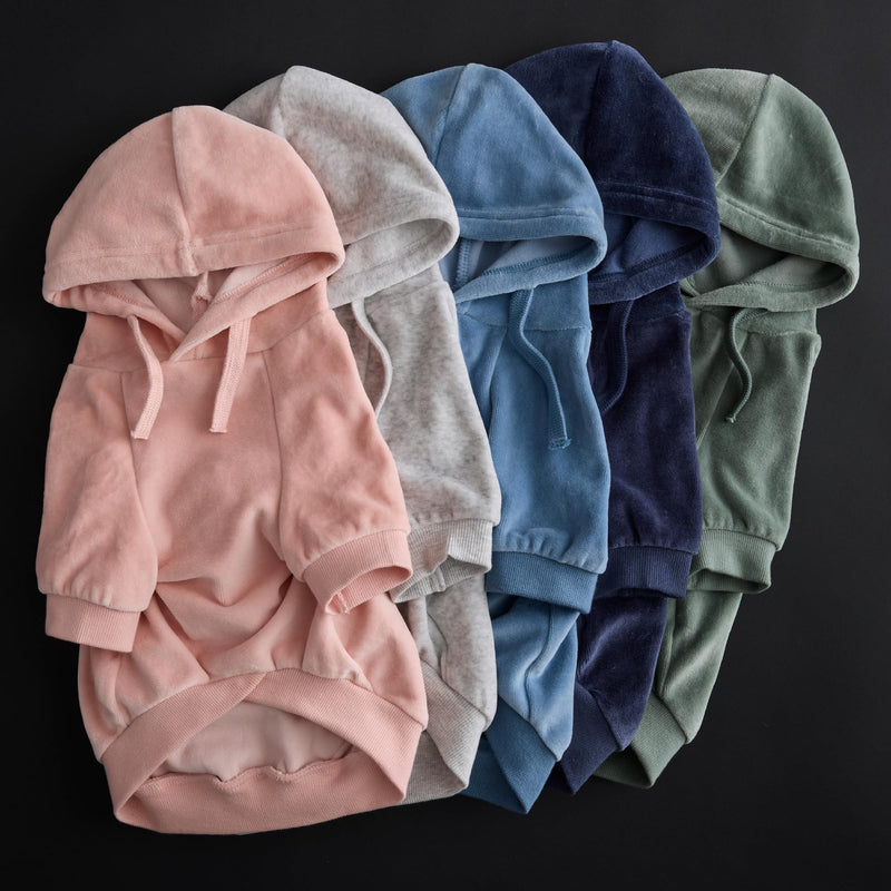 Cooper II Organic Cotton Velour Dog Hoodie Pet Coat for Small, Medium and Large Dogs, Sage, X-Large (55-80 lbs) X-Large (55-80 lbs) - PawsPlanet Australia