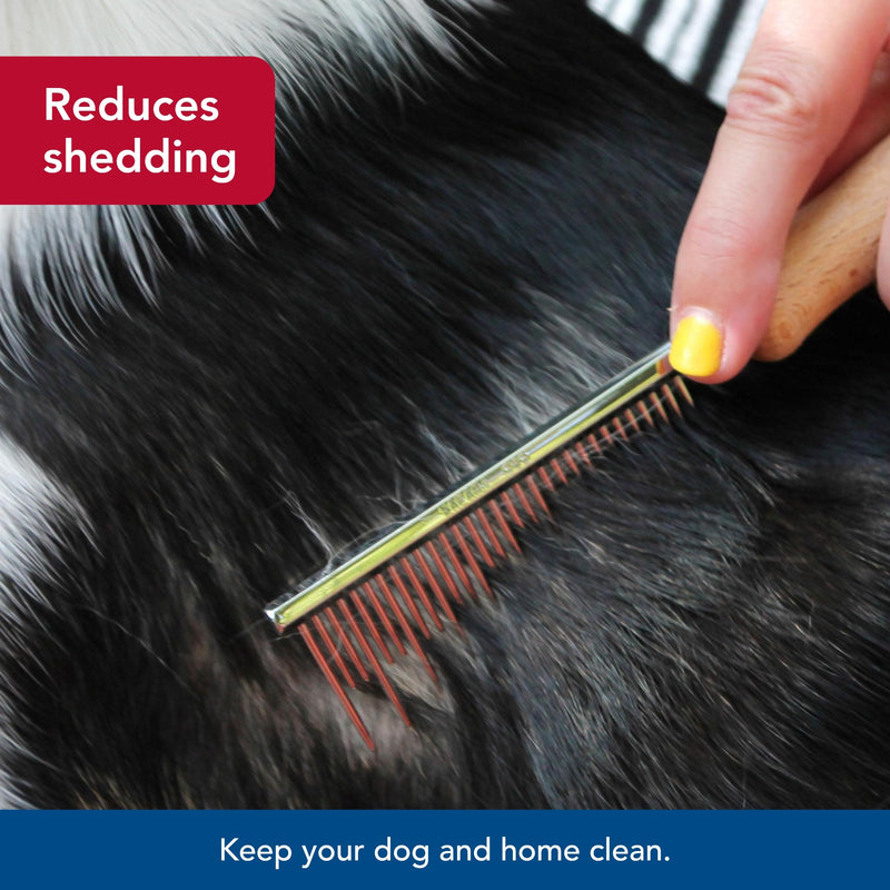 Coastal Pet Safari Dog Shedding Combs - Dog Shedding Brush for Dogs with Short and Long Hair - Different Sized Teeth for Undercoat Rake - 7" x 1.5" (Pack of 2) 7" x 1.5" (Pack of 2) - PawsPlanet Australia