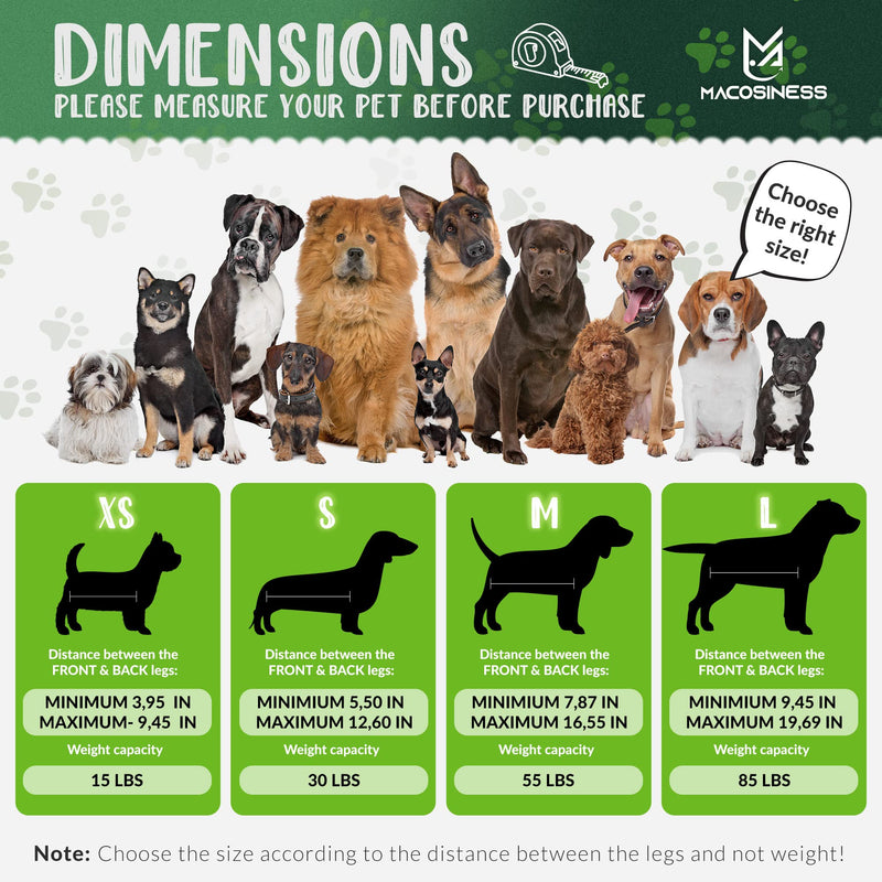 2025 16-in-1 - Dog Grooming Hammock - Dog Hanger for Nail Trimming - Dog Grooming Sling - Cat Sling for Cutting Nails - Cat Hammock for Nail Trimming - Dog Restraint for Nail Clipping PREMIUM SET - Lime with black paws S - PawsPlanet Australia