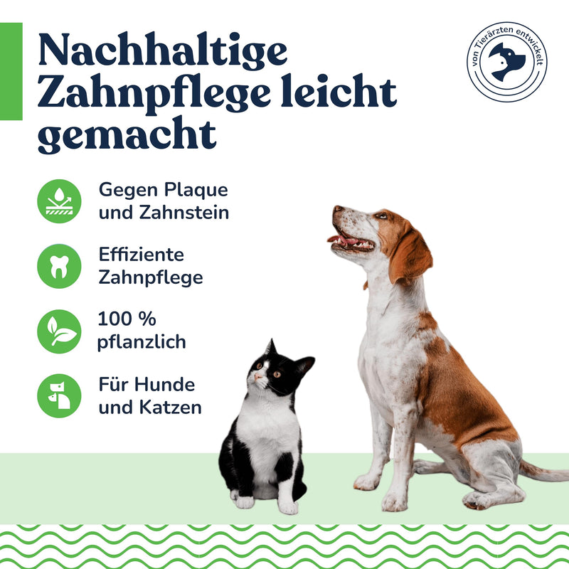 Felmo Bamboo Toothbrush for Dogs and Cats with a Smaller and a Larger Brush Head for Different Areas, BPA Free, Dental Care for Dogs and Cats