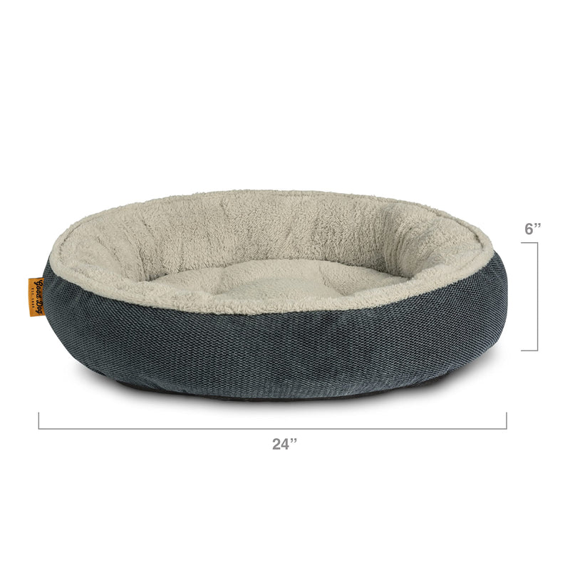 Arden Selections Small Dog Bed for Small Dogs 24" Tufted Round Dog Bed Machine Washable Cozy Soft Calming Warm Pet Cuddler Cat Bed, Brown - PawsPlanet Australia