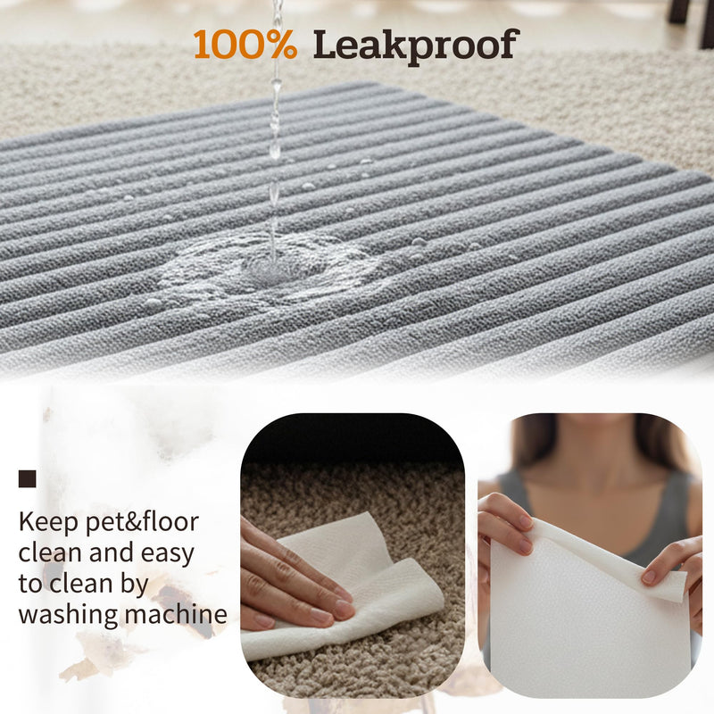 NWK Pack of 4 Fluffy Self Warming Cat Mat, Cat Blanket, Thermal Dog Mat, Washable, Non-Slip Bottom for Sofa & Crate & Kennel & Car Seat (Misty Gray, Small (19'' X 15'' X 0.7'')) Misty Gray Small (19'' X 15'' X 0.7'') - PawsPlanet Australia