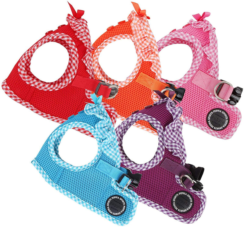 Puppia Vivien Vest Dog Harness Step-in All Season Mesh Cute No Pull No Choke Walking Training for Small Dog, Pink, Large - PawsPlanet Australia