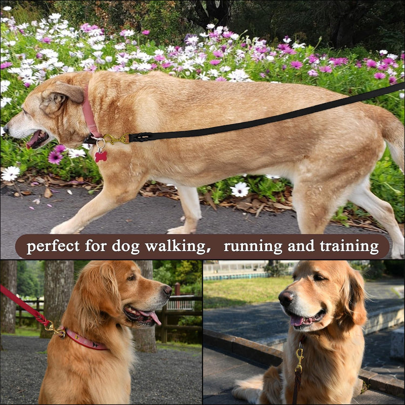 Leather Dog Leash 6ft x 3/4'', Heavy Duty Braided Dog Leashes with Rotating Clasp, Genuine Leather Dog Training Leash for Small Medium Large Dogs Red 6ftx3/4'' - PawsPlanet Australia