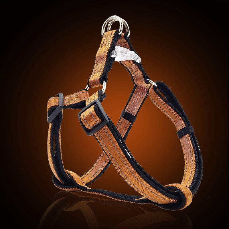 Reflective Dog Harness for Medium Dogs No Pull, Harness Medium Size Dog, Step-in Adjustable Dog Harness for Growing Puppies, Easy to Wear, Dog Harness for Medium Dogs-Coffee Brown Harness-Coffee Brown M:18" to 26"-in chest - PawsPlanet Australia