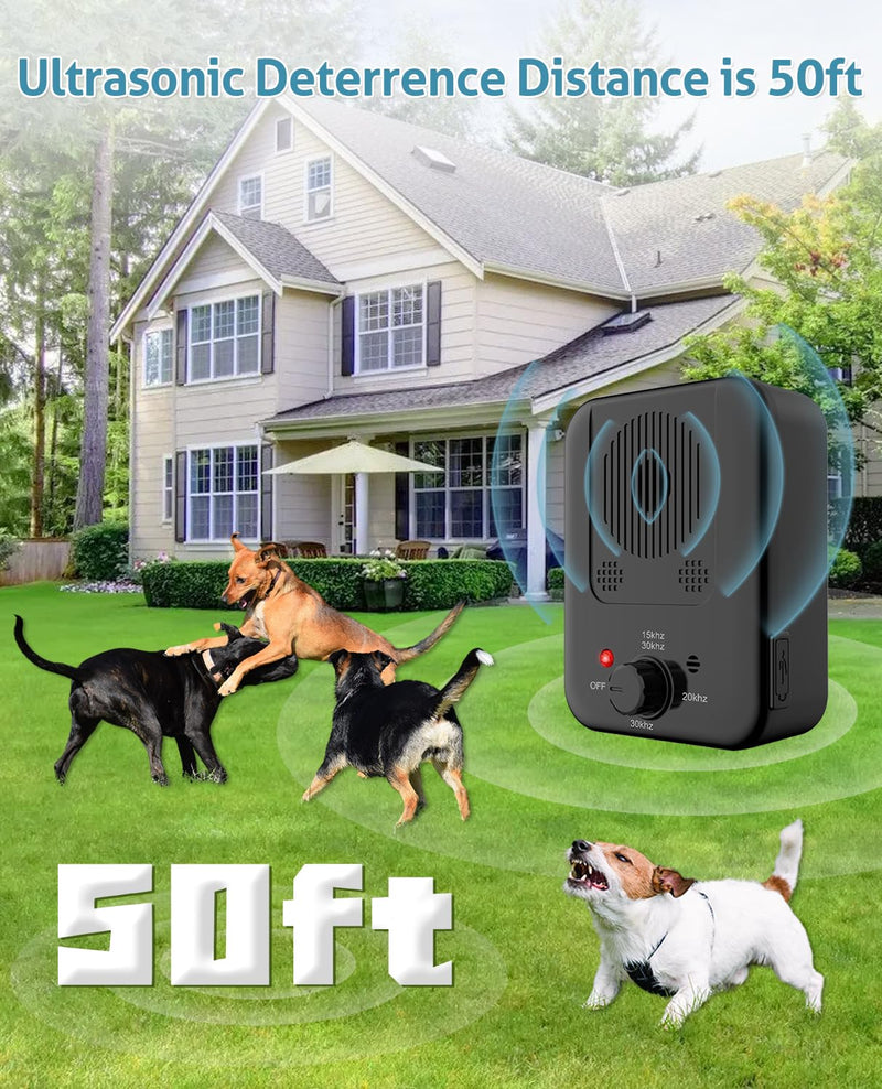 Anti Barking Device for Dogs, Rechargeable Dog Bark Stopper, Bark Box Indoor Outdoor for Dogs, Chemicalfree Dog Bark Deterrent Devices, Stop Neighbors Dog from Barking for All Breeds of Dogs(Black) Black - PawsPlanet Australia