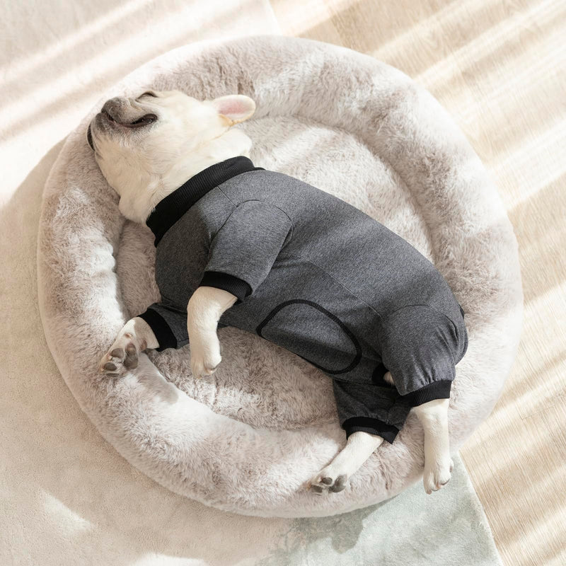 Dog Surgery Recovery Suits, Puppy After Surgery Onesie for Female Dogs, Post Surgical Recovery Onesies French Bulldogs, Small Dogs Pajamas Long Sleeve for Shedding Skin Disease Dark Grey Large - PawsPlanet Australia