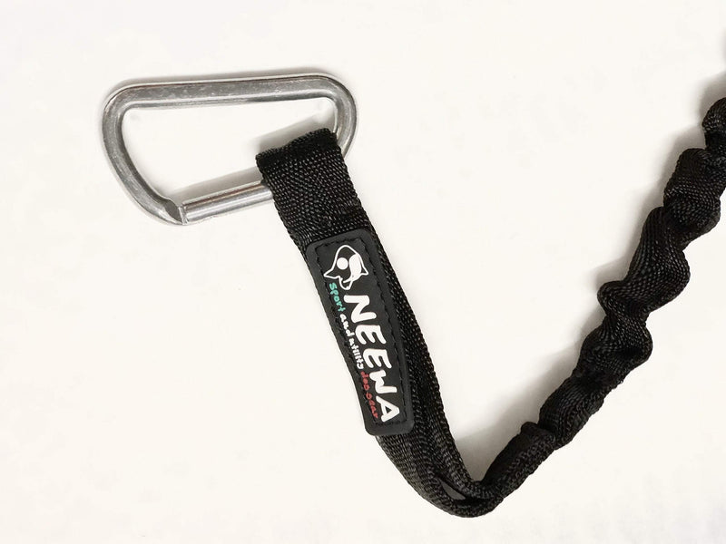 Neewa Racing Tug Line with Bungee for 2 Dogs (2m (6.5ft) - 2 Dogs, Black) - Ideal Lead for Hands Free Walking, Running, Canicross, Bikejoring - This Leash has Handle in the Middle to Allow Dog Control 2m (6.5ft) - 2 Dogs - PawsPlanet Australia