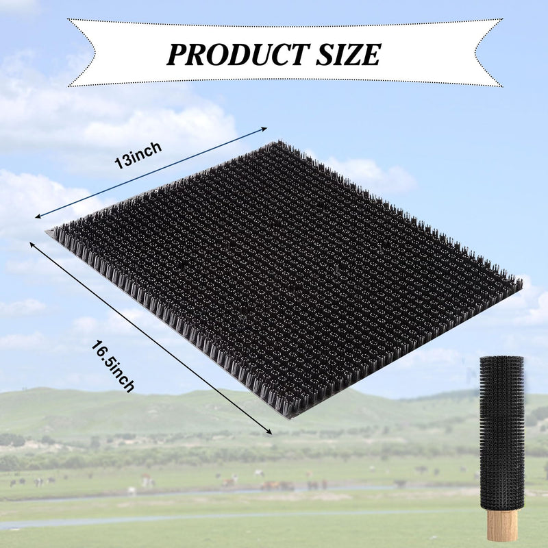2 pcs Horse Cattle Scratchers, Horse Scratching Post, Soft Massage Brush Kit for Equine Bovine, Scratching Itch Relief Pad for Farm Animals Goat Sheep Cow Dog - PawsPlanet Australia