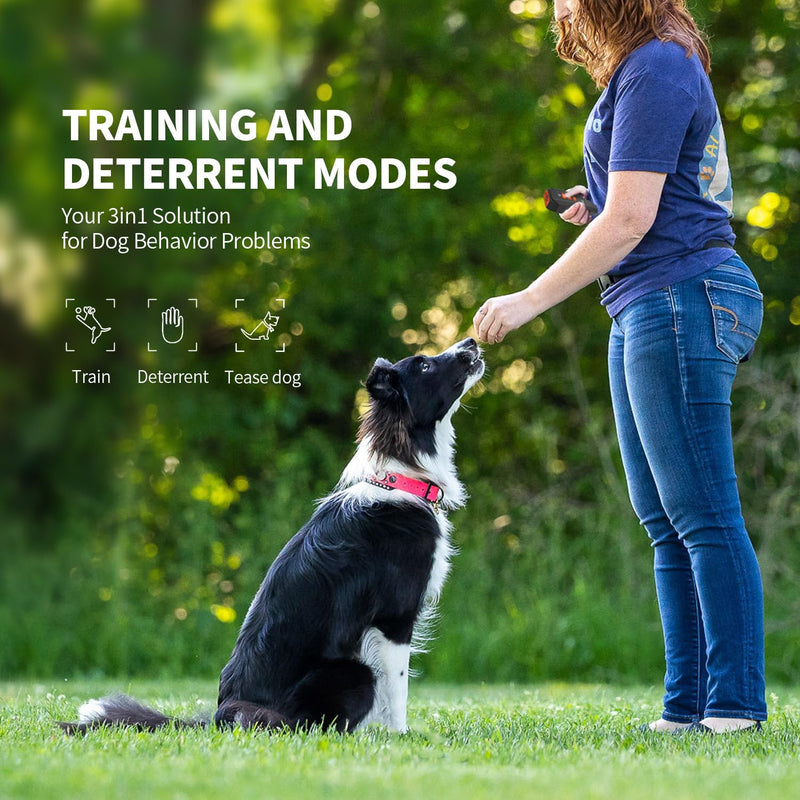 Dog Bark Deterrent Device-Ultrasonic Anti-Barking Devices, Up to 30FT Long Range &Rechargeable Bark Control-Safe for Dogs Training-Indoor & Outdoor,Alternative to Collars and Bark Collars (Black) black - PawsPlanet Australia