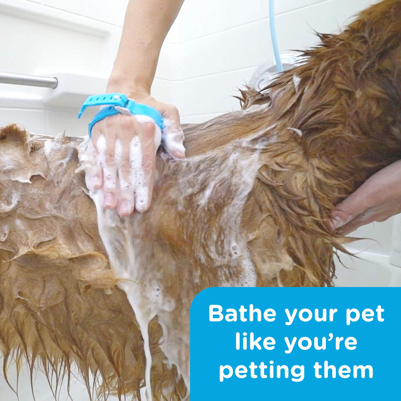 Aquapaw Pet Bathing Tool – Sprayer and Scrubber in One – Compatible with Indoor Shower or Outdoor Garden Hose – For Dog and Cat Grooming – Garden Hose and Shower Adapters Included - PawsPlanet Australia