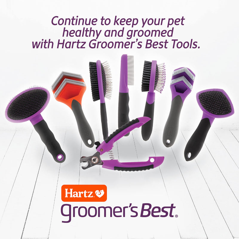 Hartz Groomer's Best Fur Fetcher De-Shedder Cat Brush,Black - PawsPlanet Australia