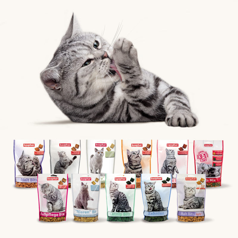 Beaphar Bits Mix - For Cats - 3 in 1 - Malt - Catnip - Dental - Cat Snacks - Pack of 2 (1 x 150 g) 150 g (pack of 2)