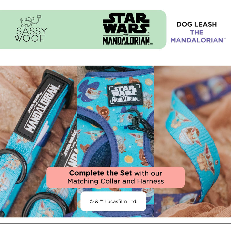 Sassy Woof Star Wars™ The Mandalorian™ Dog Leash 60-Inch with Neoprene Padded Handle - Comfortable, Durable, and Stylish for Small to Large Dogs - PawsPlanet Australia