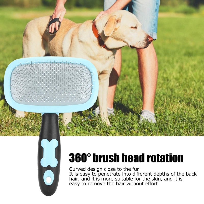 Pet Hair Comb, 360 Degree Rotating Slicker Brush with Massage Function for All Hair Types Pet Owners Groomers and Multi Pet Households - PawsPlanet Australia