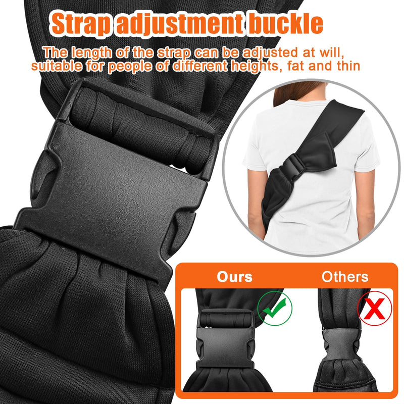 Tomkas Dog Carrier Sling - Pet Carrier for Small Dogs and Cats, Adjustable Strap, Zip Pocket, Snap Closure for pets (Black, S - Adjustable Strap Eu) Black - PawsPlanet Australia