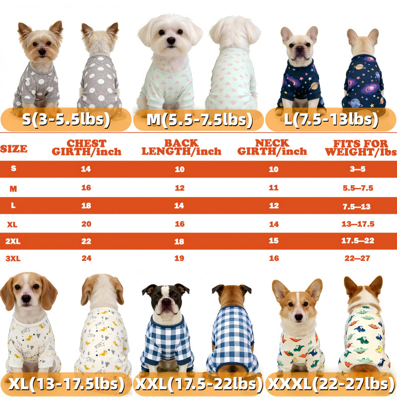 Dog Pajamas for Small Dogs,Dog Surgery Recovery Suit,L | Anxiety Calming,Sensitive Skin,Easy Potty,Shedding Control,Outdoor Protection,Machine Washable,Soft,Stretchy,Durable Dinosaur Large(7.5-13lbs)