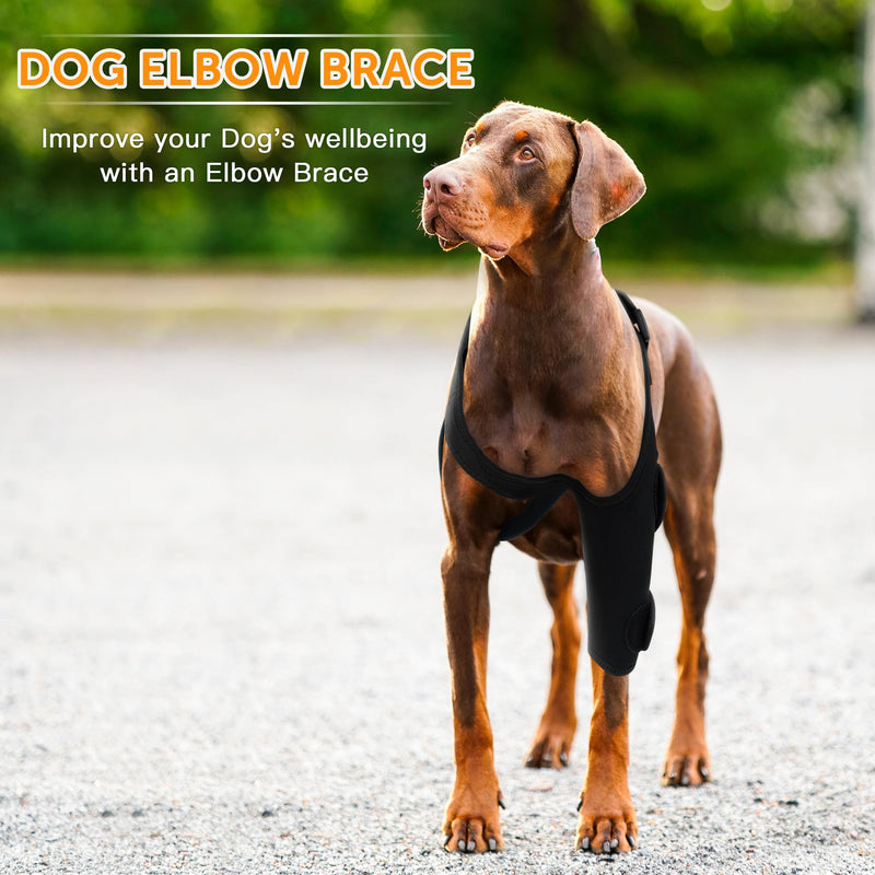 Dog Front Leg Brace for Elbow Dysplasia, Shoulder Dislocation, Hygroma, Pet Prevent Licking Wound Elbow Protector, Avoid Cone of Shame, Abrasion Resistant Dog Recovery Sleeve, M - PawsPlanet Australia