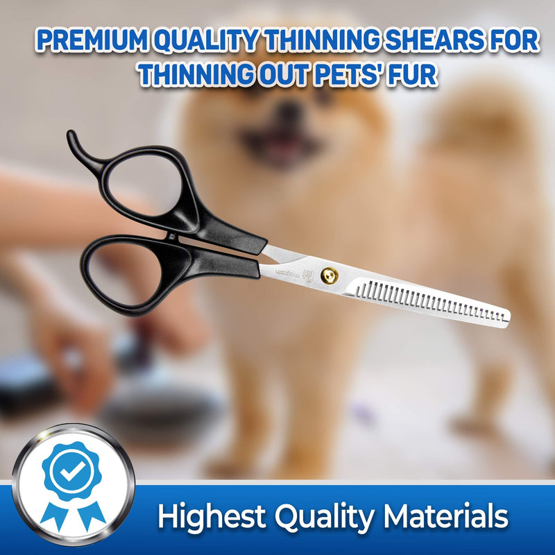 Pet Magasin Pet Thinning Shears - Professional Thinning Scissors with Toothed Blade Stainless Steel - PawsPlanet Australia