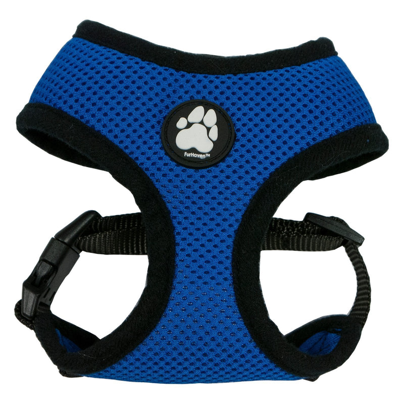 Furhaven Adjustable Padded Mesh Dog Harness - Black, Large - PawsPlanet Australia