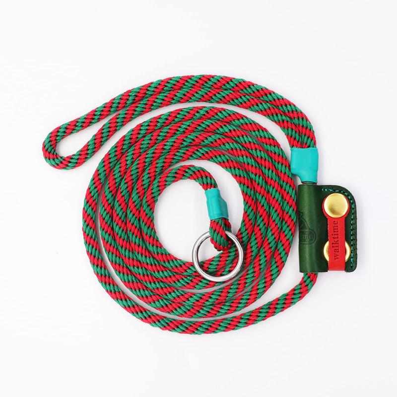 Slip Lead Dog Leash,Dog Harness and Leash Set for Walking - Head Collar with Rope Leashes for Pulling - DIY Dogs Scarf 6ft Dog Leash x 1/4in Thick Green Slider - PawsPlanet Australia