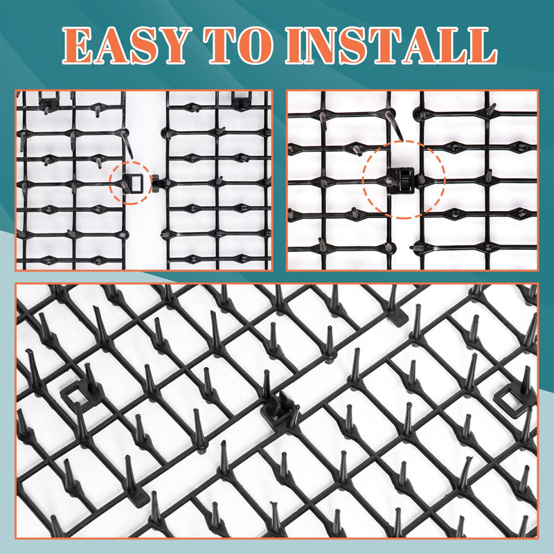 6.5ft Cat Scat Mat with Spikes, Prickle Strips Network Digging Stopper Outdoor Spike Deterrent Mat, 78 inch x 11 inch 6.5ft-1 PACK
