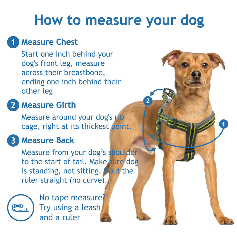 DOCO Solar Air Step-in Reflective Dog Mesh Harness for Walking Medium (Chest: 1" x 20-28") Gray - PawsPlanet Australia