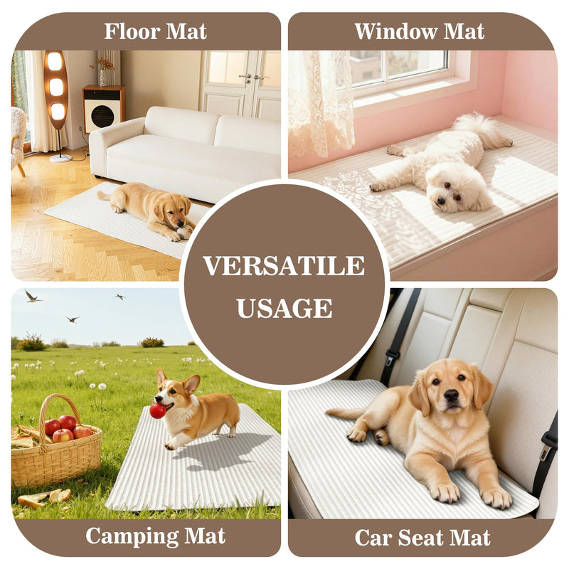 MYSKY HOME 100% Waterproof Couch Cover for Dogs Washable, Non Slip Couch Covers for 2 Cushion Sofa Pet Friendly, Thick Soft Sofa Covers Slipcovers Blanket Dog Bed Cover, Cream, 35"x70.9" 35" x 70.9" - PawsPlanet Australia