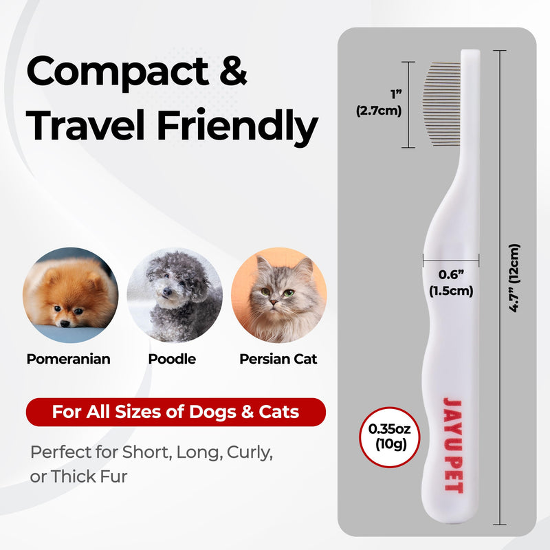 JAYU PET Facial Grooming Comb - Dog Eye Combs, Stress-free Tear Stain Remover for Dogs & Cats, Pet Facial Brush, Cat Grooming Kit, Stainless Steel Deshedding Comb 1ea - PawsPlanet Australia