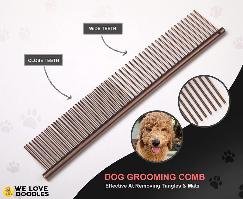 We Love Doodles Dog Grooming Comb Set & Dog Grooming Scissors Kit Bundle - Grooming Comb & Grooming Shears, Scissors and Scissors Kit - Removes Tangles - PawsPlanet Australia