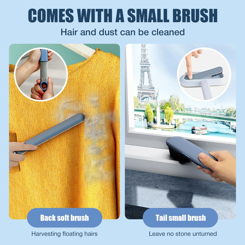 Pet Hair Remover 4 in 1- Reusable Long Handle Dog Hair Remover Brush, Washable Lint Cleaner for Dog and Cat Hair, Gentle on Furniture, Multifunctional Hair Removal Brush, 2 Pcs Carpet Scraper - PawsPlanet Australia