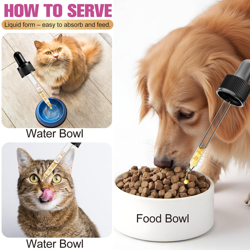Liquid Collagen for Dogs & Cats - Grass-Fed Hydrolyzed - for Joint, Hip, Skin & Coat Nutritional Support 1