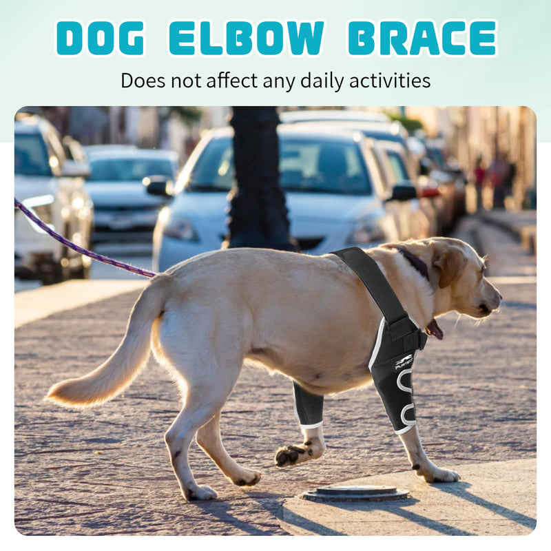 Dog Elbow Brace for Pets Elbow Dysplasia, Shoulder Dislocation - Offers Elbow Support, Reflective Pet Recovery Suit Taper Collar Alternative, Helps Wound Healing, Pet Wounds Prevent Licking, XL Both Legs - PawsPlanet Australia