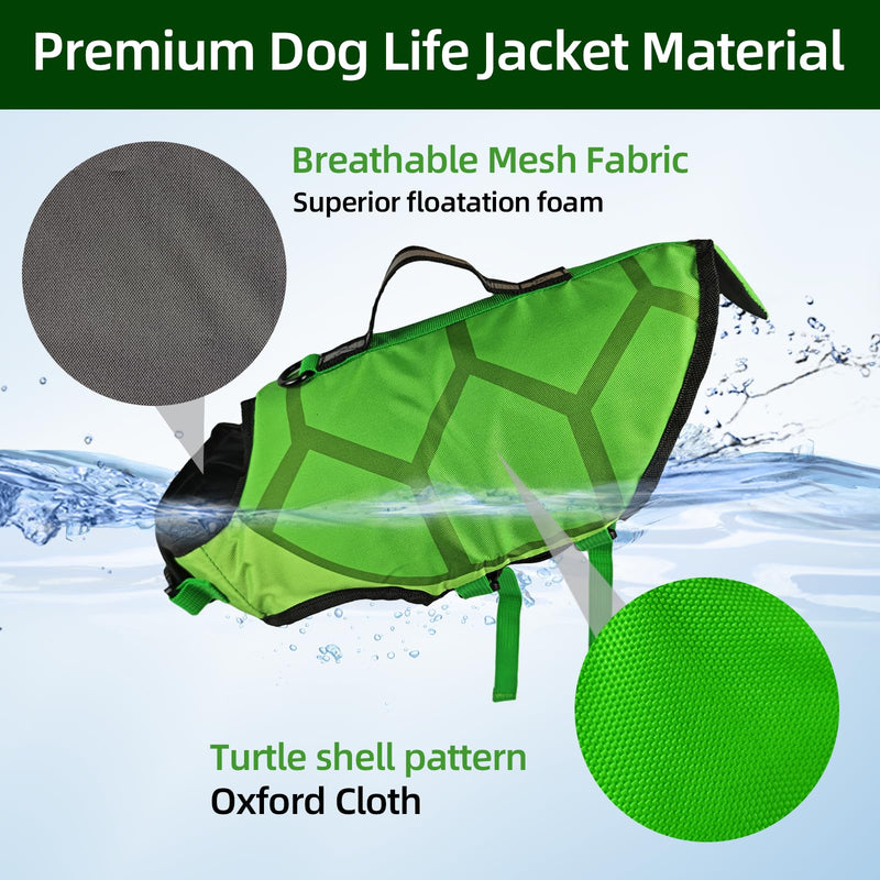 Dog Life Jacket, Lightweight Dog Life Vest for Swimming Boating, Adjustable Life Jackets for Small Medium Large Dogs, Reflective Dog Swimming Vest with Rescue Handle(Small) - PawsPlanet Australia