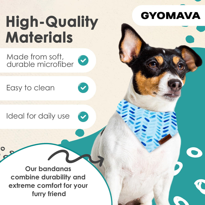GYOMAVA® Summer Dog Bandana – Reversible Puppy Bandana for Boy & Girl – Stylized Triangle Scarf – Soft, Washable, Lightweight – for Small, Medium, Large & XL Dogs, Outdoor Pet Accessory Small-Medium - PawsPlanet Australia
