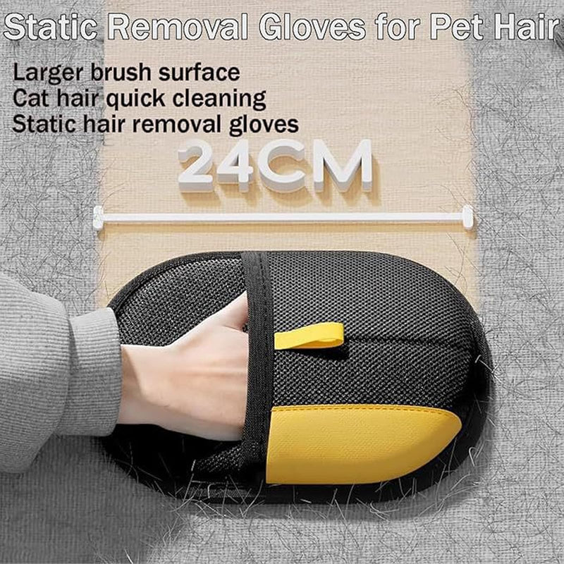 Magic Brush Pet Hair, Electrostatic Gloves Pet Hair Removal Glove, 2025 Upgrade Reusable Double Sided Grooming Glove, pet Hair Remover electrostatic Gloves for Grooming, Deshedding - PawsPlanet Australia