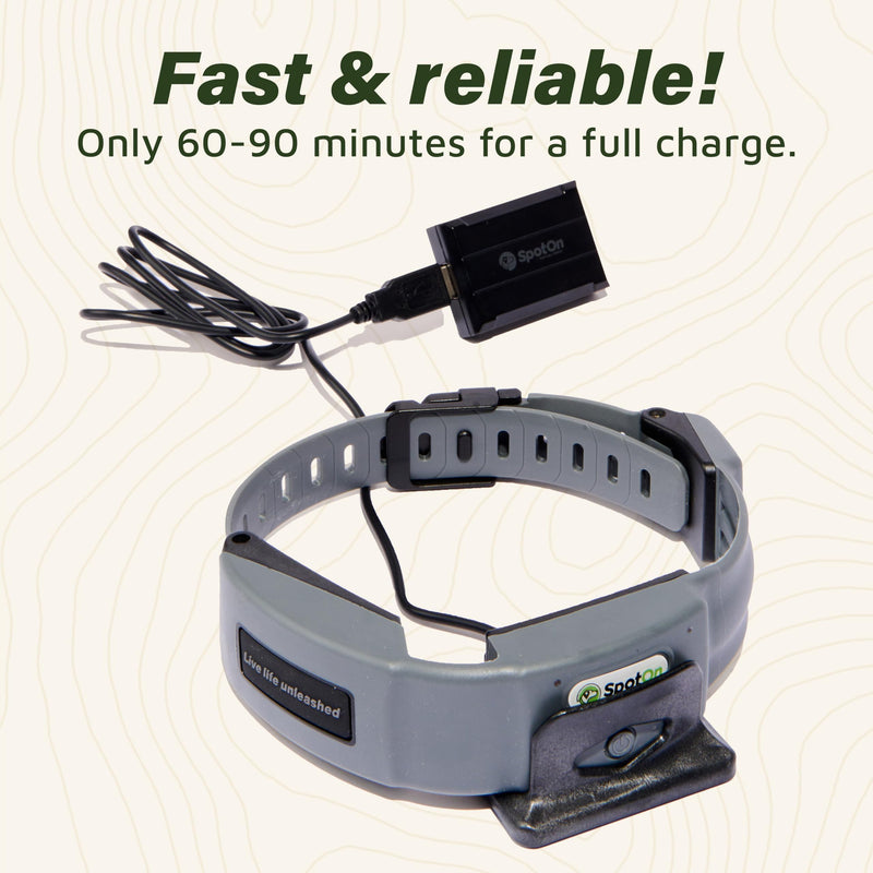SpotOn GPS Dog Fence Charging Kit Omni Edition, Portable Charger for Wireless Dog Fence & GPS Tracker, Extended Battery Life Mode, Includes Collar Cradle, Plug & Cable, Collar Sold Separately