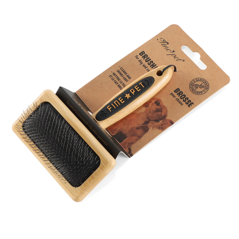 Dog Slicker Brush for Shedding Medium Long Haired Dogs and Cats Pet Grooming Brush to Remove Loose Hair Tangles and Knots M Black