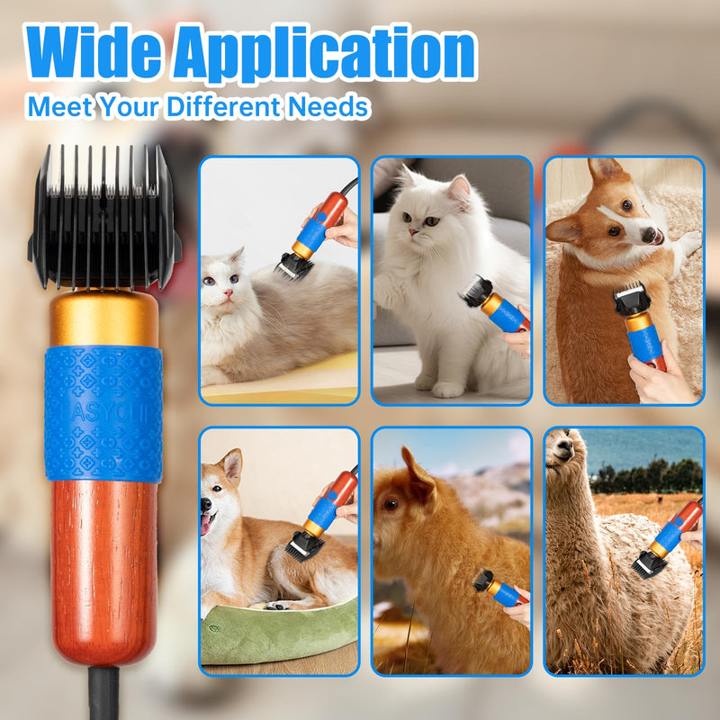 200W Electric Sheep Shears – Professional Animal Clippers with 2 Blades, 10ft Cord, Low-Noise & Safe Design for Sheep, Goats, Alpacas, Horses, Dogs, and Rabbits