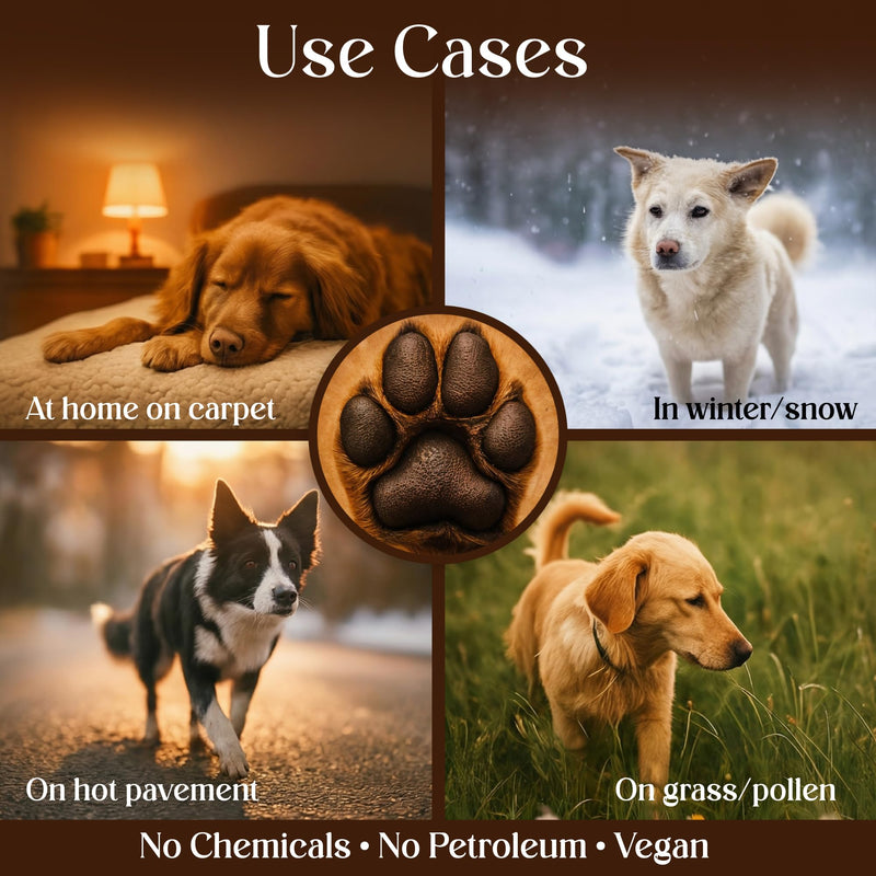 Dog Paw Balm for Dogs – Lick Safe Paw & Nose Balm for Dry, Cracked Paws, Non-Toxic Daily Paw Care, with Beeswax & Cocoa Butter (2oz) (60g)