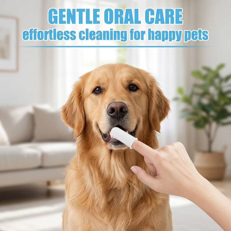 Pack of 10 Dog Toothbrush, Silicone Finger Toothbrush Set for Dogs, Dental Care Finger Cots, Multicolored Available for Puppies and Adult Dogs