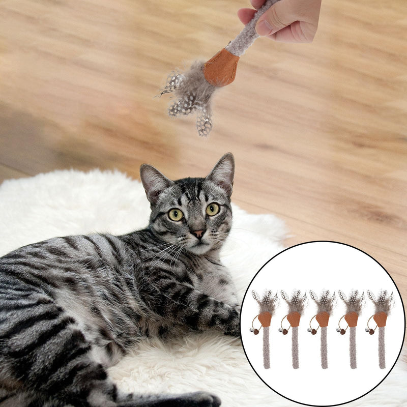 Kichvoe 5 Pieces Natural Matatabi Chews Cat Chew Toys Dental Cleaning Toys Portable Stress Relief for Kittens and Cats At Home On the Go