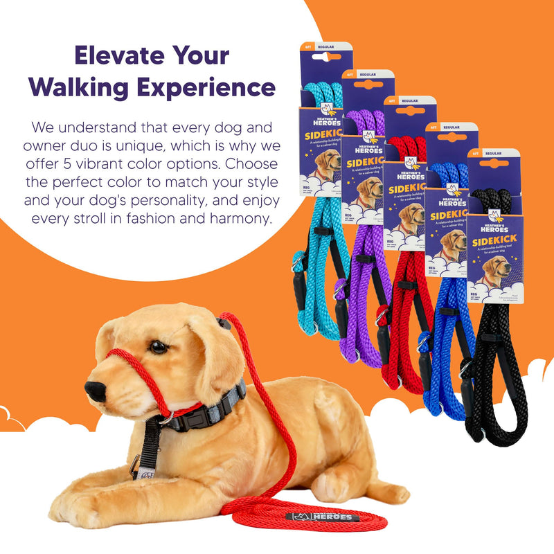 Heather's Heroes The Sidekick No-Pull Leash, Red, Mini Mini (1/4") - PawsPlanet Australia