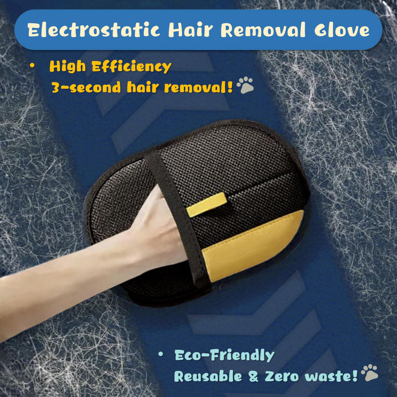 Premium Electrostatic Pet Hair Remover Gloves (2PCS - Large & Small) - Reusable Washable Cat & Dog Fur Removal Tool for Furniture, Clothes, Carpet, Car Seats Deep Cleaning - PawsPlanet Australia