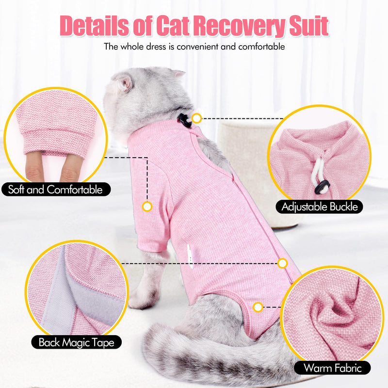 2 PCS Cat Recovery Suit Female, Cat Surgery Recovery Suit for Spay Abdominal Wounds Anti Licking, Surgical Recovery Suit Bodysuits - PawsPlanet Australia