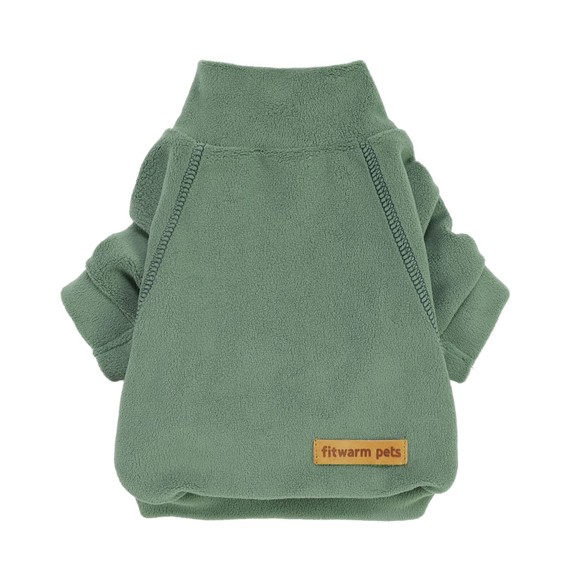 Fitwarm 3 Pack Fleece Dog Sweater, Turtleneck Dog Sweatshirt, Dog Winter Clothes for Small Dogs Boy Girl, Pet Pullover Jumper, Cat Apparel, Dark green, Teal Green, Olive Green, XS X-Small Dark Green-Aqua Green-Bean Green