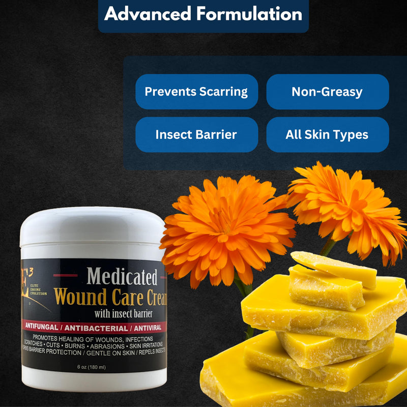 E3 Medicated Wound Cream for Horses, Dogs, Rabbits - Hot Spot Treatment Ointment - Dog Hot Spot Remedy & Paw Care - Non Greasy (1) 1