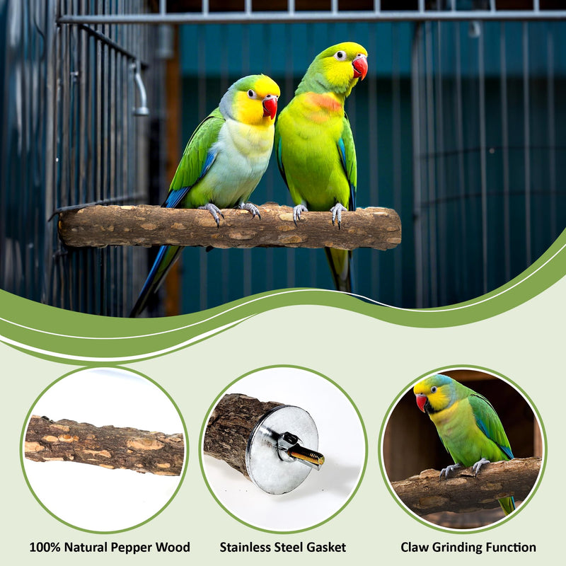 8pcs Natural Bird Perches for Cage, 5.9“ Small Wood Bird Perch for Parakeet/Cockatiel, Bird Cage Stick, Bird Branches for Cages, Birdcage Accessories for Parrot Conure 8pcs-15cm